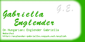 gabriella englender business card